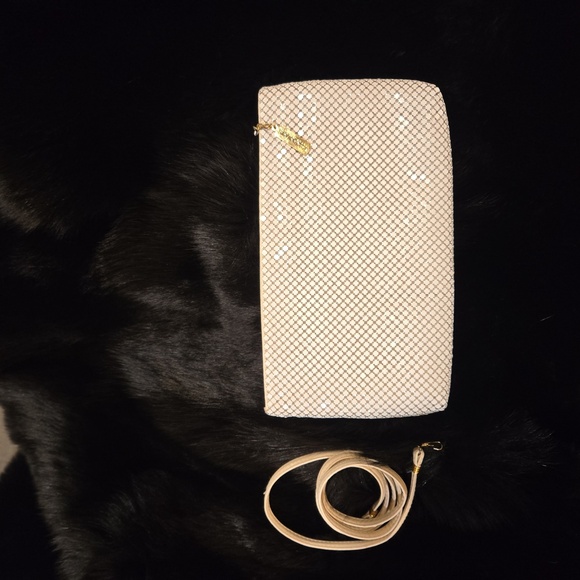 Vintage Whiting & Davis Enamel Mesh Convertible Clutch Shoulder Bag - Picture 7 of 7